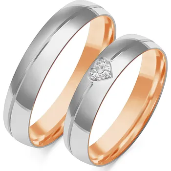 Prsten SOFIA zlatý dámský snubní prsten ZSOP-26WRG+WG