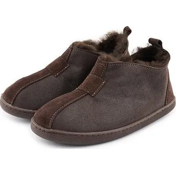 Dámská zimní obuv Vlnka Dámské kožené bačkory s ovčí vlnou Petra tmavě hnědá velikost obuv dospělí 39