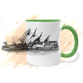 Hrnek - Sydney - Opera Barva: Zelená