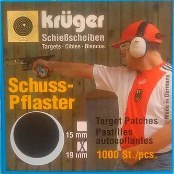 Sportovní střelba KRUGER Záslepky na terče 19 mm černé 19mm