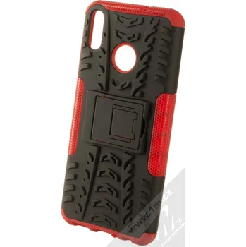 Pouzdro na mobilní telefon 1Mcz Tread Stand odolný ochranný kryt se stojánkem pro Honor 8X červená černá (red black)