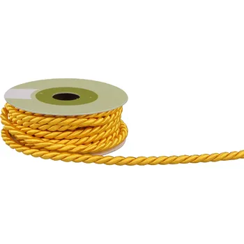 Stuha Provázek polyesterový 6mm x 4,6m vzor 2040 215-ŽLUTÁ