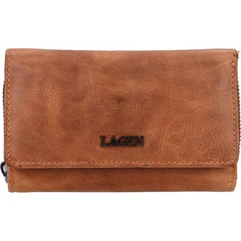 Peněženka Lagen dámská peněženka kožená LG-2163 KRÉMOVÁ-CAMEL + doprava zdarma