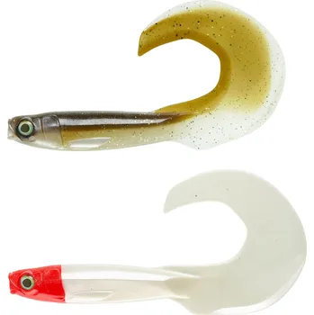 Umělá nástraha CAPERLAN Sada měkkých nástrah na lov sumců Rogengrub 140 Smelt červená hlava KAŠTANOVÁ|ČERVENÁ|ŽLUTÁ