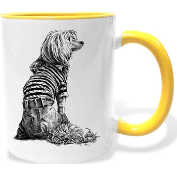 Hrnek - Pes v oblečku Barva: Žlutá