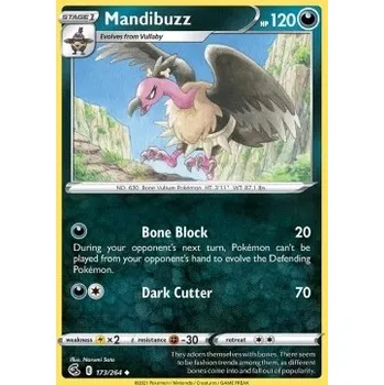 Karetní hra Pokémon karta Mandibuzz 173/264 - Fusion Strike