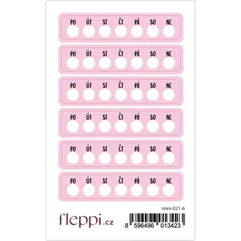 samolepka Fleppi Samolepky Návyky malé Barva samolepek: pastelově růžová