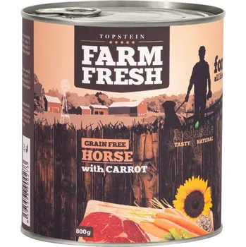 Krmivo pro psa 6ks Topstein Farm Fresh Horse with Carrot 800g