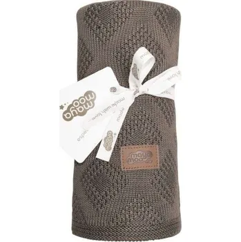 Dětská deka Pletená bambusová deka MayaMoo Barva: Taupe 4