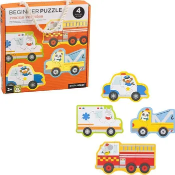 Hračka pro nejmenší Petit Collage Puzzle záchranná vozidla