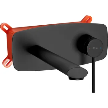 Vodovodní baterie Podomítková umyvadlová baterie REA OVAL + BOX černá