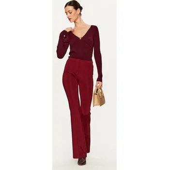 Dámské kalhoty Pinko Kalhoty z materiálu Hulka 100054 A04I Bordó Regular Fit 42