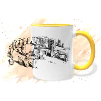 Hrnek - Stonehenge Barva: Žlutá