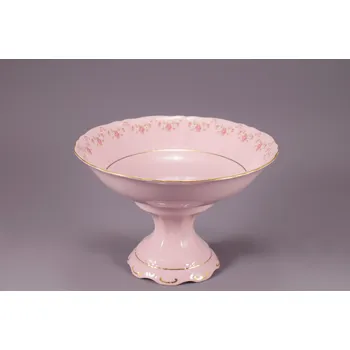 Leander, Miska na ovoce Sonáta na nožce 23 cm, růžový porcelán