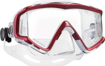 Potápěčská maska SCUBAPRO Crystal VU maska červená/transparentní