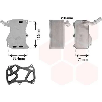 Chladič motoru Olejový chladič, motorový olej VAN WEZEL 30013727