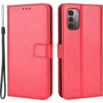 Pouzdro na mobilní telefon Crazy PU kožené peněženkové pouzdro na mobil Nokia G11/G21 - červené