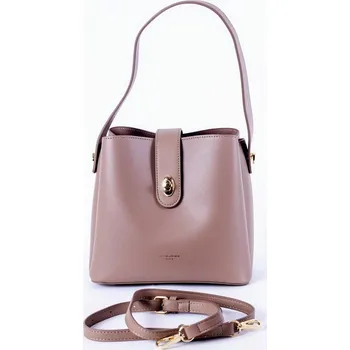 Tříoddílová tmavě starorůžová kabelka na rameno i crossbody David Jones CM6777A