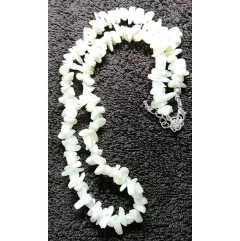 Náhrdelník Perleť bílá - náhrdelník krátký 42 cm