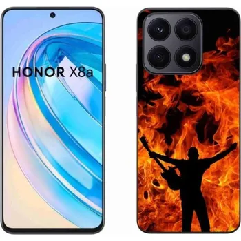 Pouzdro na mobilní telefon Gelový kryt mmCase na mobil Honor X8a - muzikant a oheň