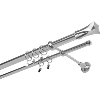 Garnýž Garnýž kovová 220 cm dvouřadá - dvojitá 25 Swing Nerez