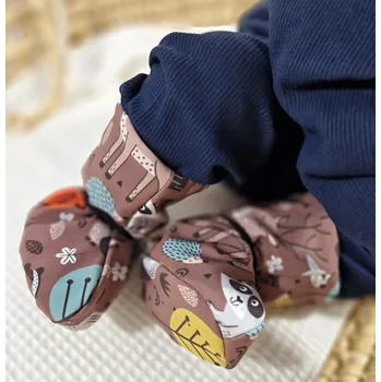 Capáčky Yháček Nosicí botičky/válenky NEW Yháček, Lesní zvířátka hnědá Velikost:: M