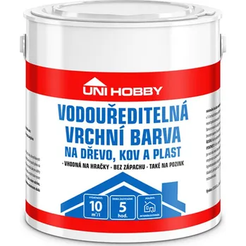univerzální barva UNI HOBBY Barva vrchní vodou ředitelná na dřevo a kov,V/5305 zelená 2,5 L