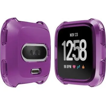 Pouzdro na mobilní telefon Soft ochranné silikonové pouzdro na Fitbit Versa - fialové