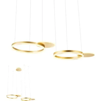 Redo Závěsné LED svítidlo Sigua - kulaté, 90x66cm - AKCE Barva: Zlatá