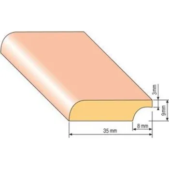 Podlahová lišta Profilová lišta podlahová - P4, 35x9/2000, smrk