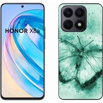 Pouzdro na mobilní telefon Gelový obal mmCase na mobil Honor X8a - zelený motýl