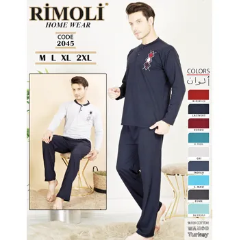 C-Lemon Pánské bavlněné pyžamo s dlouhým rukávem - ( žerzejové ) Barva: Tmavá modrá, Velikost: M