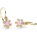 CUTIE Dětské zlaté náušnice kytičky