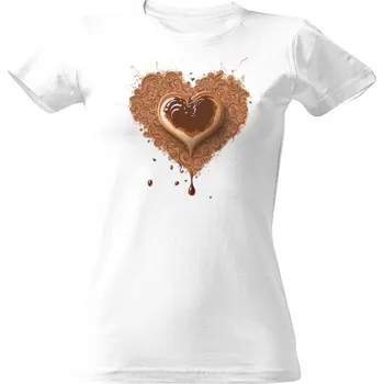 Dámské tričko Tričko s potiskem Srdce z dezertu dámské