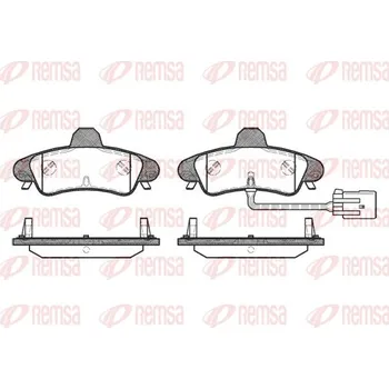 Brzdová destička Sada brzdových destiček, kotoučová brzda REMSA 0433.12