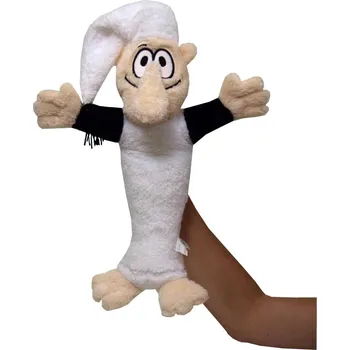 plyšák Křemílek 42 cm bílý, maňásek, plyšová hračka