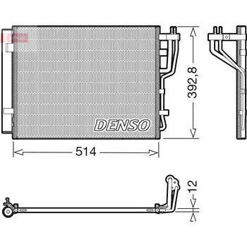 Výparník klimatizace Kondenzátor, klimatizace DENSO DCN41014