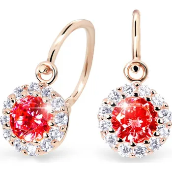 Náušnice Cutie Jewellery Dětské náušnice z růžového zlata C2745R-Ruby Dark