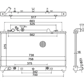 Chladič motoru Chladič, chlazení motoru HART 644 083