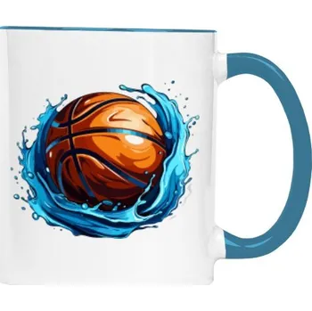 Hrnek malý barevný s potiskem Basketbal