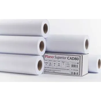 Plotrový papír Plotterová role Plano Superior - 620 mm x 50 m x 50 mm, 80g/m2, 1 ks