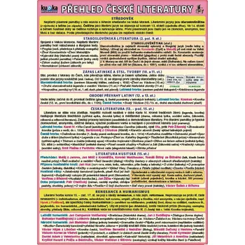 Značení Rozkládající se tabulka - Přehled České Literatury (A5)