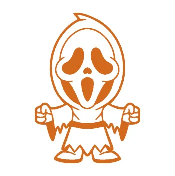 Samolepící dekorace Maska 002 levá vřískot (26 - oříšková) SAMOLEPKA NA AUTO, NÁLEPKA, FÓLIE, POLEP, TUNING, VLASTNÍ TEXT, TISK, AUTOSAMOLEPKY.cz, POLEPY, OBRÁZEK, LOGO, 3D STICKERS