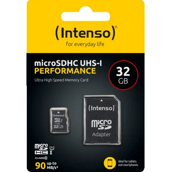 Paměťová karta Intenso microSDHC 32GB Class 10 UHS-I U1 Performance