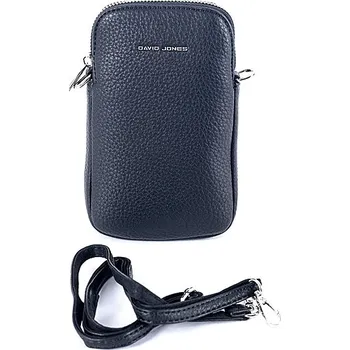 Kabelka Malá černá crossbody kabelka na mobil a doklady David Jones 6937