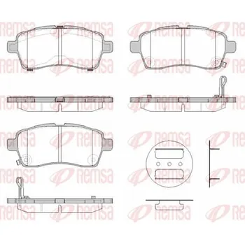 Brzdová destička Sada brzdových destiček, kotoučová brzda REMSA 1833.02