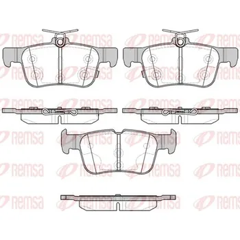 Brzdová destička Sada brzdových destiček, kotoučová brzda REMSA 1551.12