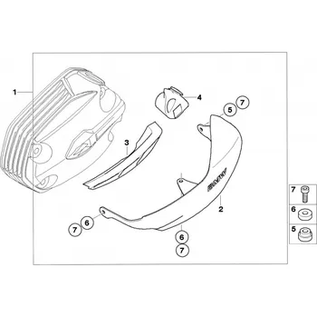 Zavazadlo na motocykl BMW Sada krytů válců R1200GS 04-09