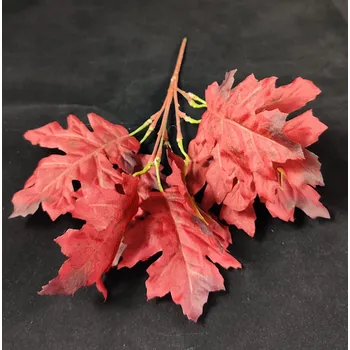 umělá květina Listy dubové červené