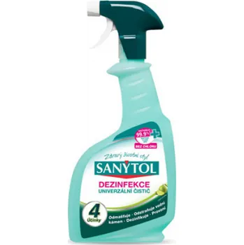 Drogerie Sanytol univerzální čistič 4v1- 500 ml s rozprašovačem / limetka